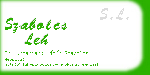 szabolcs leh business card